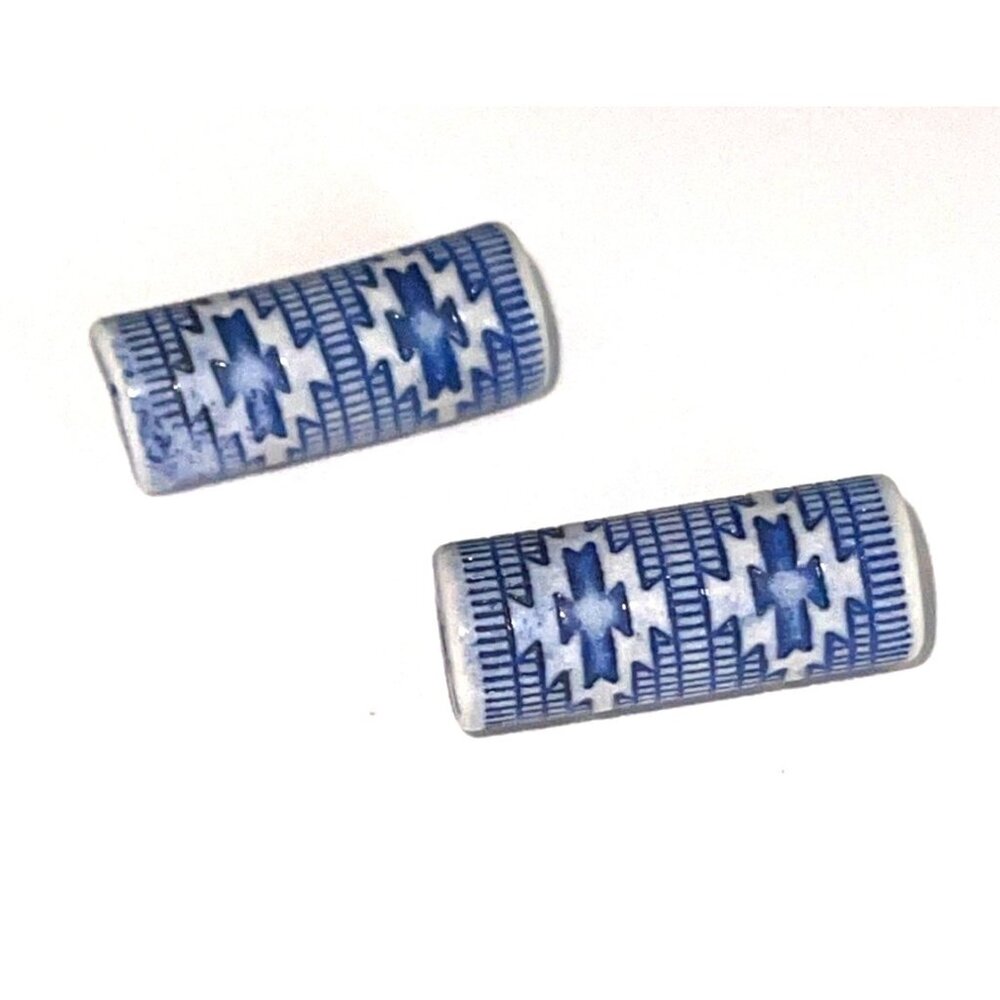 Vintage Tribal Design Ceramic Jewelry Making Supplies Bead Sets Beads Lot - Picture 7 of 8